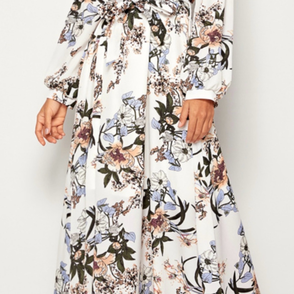 Floral Long Sleeve Maxi Dress